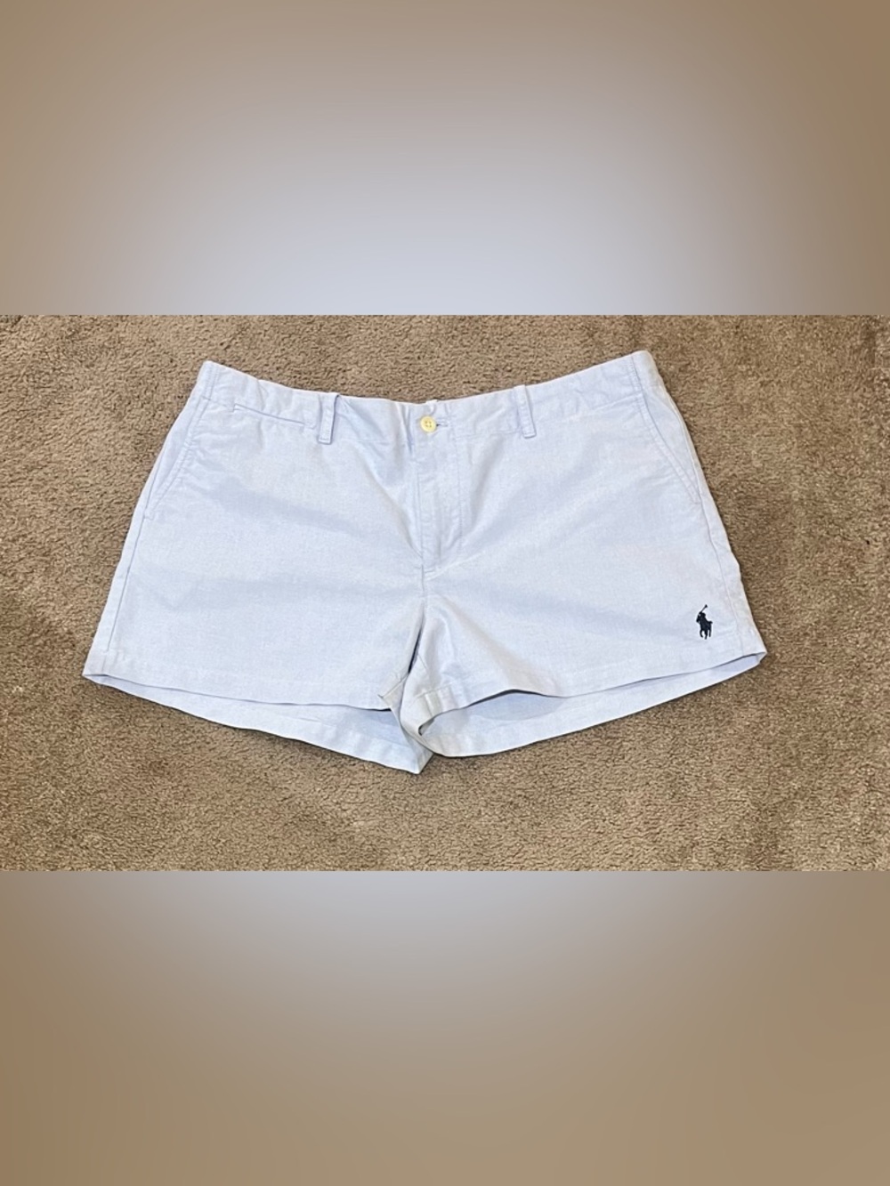 Ralph Lauren Light Blue Women’s Chino Shorts with Polo Logo